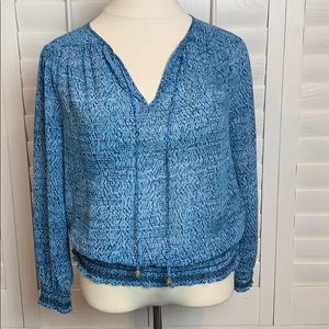Michael Kors blue print top size large